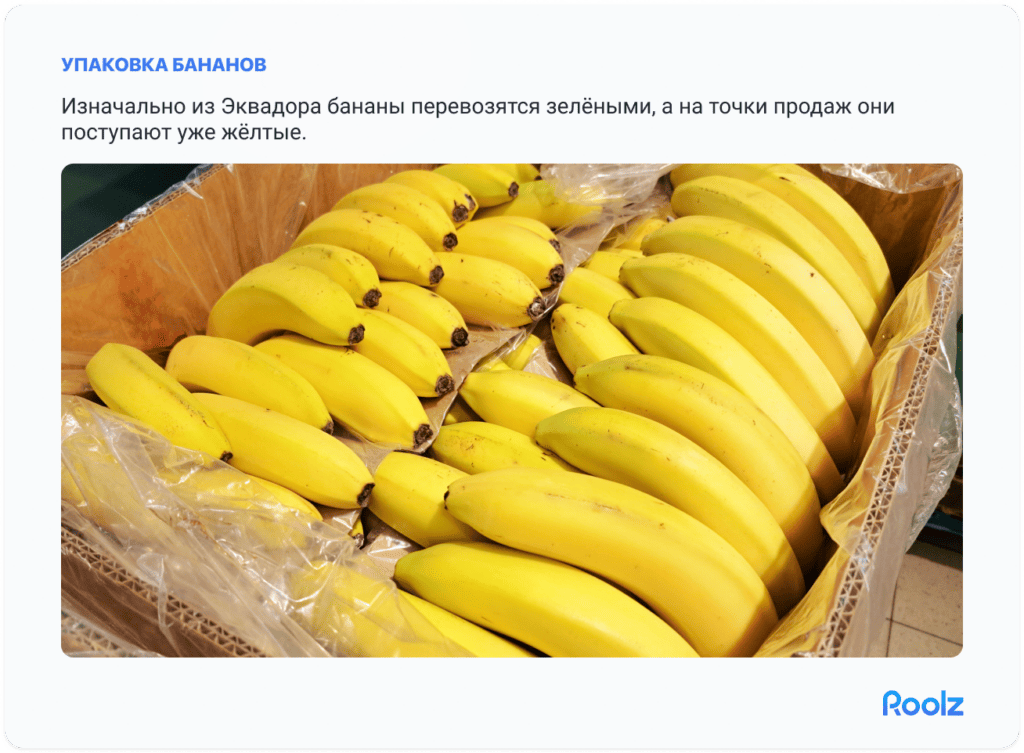 упаковка бананов