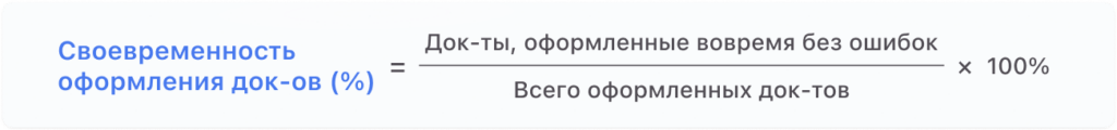 kpi в логистике своевременность заполнения документов